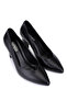 Women's Black Analin Heeled Shoes - 2