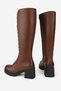 Women's Taba Genuine Leather Size 36-41 Zippered Lace-Up Boots - 3
