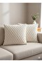 2 Plush Pillows (40X40 cm) with Checkerboard Motif - 3