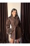 Women's Fur-Trimmed Belted Melton Coat - 5