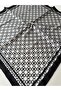 Black and White Patterned Scarf Bandana Women's Clothing Accessory - 3