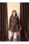 Women's Fur-Trimmed Belted Melton Coat - 4