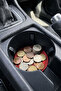 Car Coaster Silicone In-Car Anti-Slip Mat Phone Coin Material Holder Red 65 mm - 2