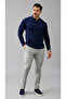 Knitted Pattern Fit Collar Knitwear Men's Sweater - 3