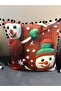 Winter Mode Special Velvet Fabric Pompom Cushion Set of Three - 3