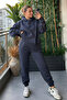 Women's Oversized 3Thread Jogger Tracksuit Set - 3