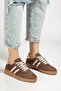 Women's Brown Suede Thermo Rubber Sole Casual Sneaker - 4