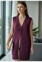 Women's Knitwear Long Vest Boat Neck Rose Pattern Lace-Up Sleeveless Transitional Classic - 5