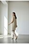 Women's Knitwear Long Vest Boat Neck Rose Pattern Lace-Up Sleeveless Transitional Classic - 5