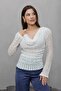 V-Neck Lace Transparent Blouse