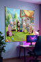 Labubu Themed Wall Covering – High-Quality Fabric, Children's Room Decor Tapestry Wall Carpet - 2
