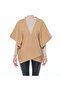 Women's Beige Color Fleece Poncho - 3