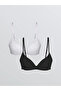 Lcw Young Black Wire Free Non-Padded Triangle Bra 2-Pack