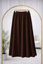 Women's Brown Striped Knitwear Cardigan and Dabıl Fabric Skirt Two-Piece Set - 2