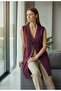 Women's Knitwear Long Vest Boat Neck Rose Pattern Lace-Up Sleeveless Transitional Classic - 3