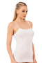 Özkan 23319 Pack of 5 Women's 95% Cotton Stretch Fabric Single Jersey Flexible Comfortable Thin Strap Undershirt - 3