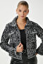 Women's Aja Gray Black Coat-Looking Knitwear Cardigan - 2