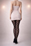Black 20 Den Matte Damask Patterned Women's Pantyhose - 4
