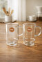 Borosilicate 2-Piece Glass Soft Drink Cup 330ml Heat Resistant Transparent Glass Cup Set Kw-1054 - 2