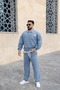 Oversized Tracksuit Set with Washable Collar Detail