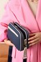 Women's Medium Size Water Resistant Navy Blue Stone Colored 4 Compartment Strap Crossbody Bag Shoulder Bag Tr1189 - 2
