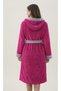 Women's Rabbit Embroidered Hooded Wellsoft Dressing Gown - 8