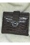 Bitter Brown Multi-Eyed Shiny Leather Women's Card Holder&Wallet