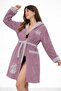 Women's Rabbit Embroidered Hooded Wellsoft Dressing Gown - 2