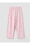 Pink Shirt Collar Heart Printed Girls Pajama Set - 4