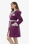 Women's Rabbit Embroidered Hooded Wellsoft Dressing Gown - 6
