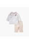 Schiffli Butterfly Applique Top and Solid Pyjama Set
