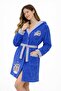 Women's Rabbit Embroidered Hooded Wellsoft Dressing Gown - 5