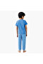 Printed T-shirt and Striped Pyjama Set - 4