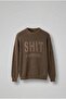 Men's Relaxed Fit Washed Knitted Sweater 100% Cotton Brown