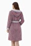Women's Rabbit Embroidered Hooded Wellsoft Dressing Gown - 8