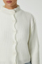 Women's Wendy Grade Soft Texture Mock Neck Ecruknitwear Cardigan - 3