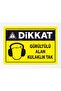 Attention Noisey Area Put Headphones on Polycarbonate Signage Sheet 24X34Cm - 2