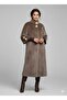 Stand-Up Collar, Ribbed at the Hem, Gold Button Detail, Fok Fabric, Stylish Coat/Jacket
