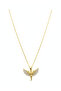 316L Steel Gold Angel Wing Necklace - 2
