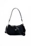 Black - Black Suede Women's Shoulder Bag Sp1251 - 5