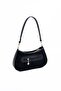 Black - Black Suede Women's Shoulder Bag Sp1251 - 4