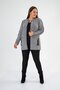 Plus Size Women's Zipper Detailed Gray Cardigan