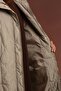 Hooded Long Length Quilted Coat - Sofy Green - 6