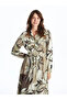 Lcwaikiki Classic Mixed Pattern Long Sleeve Women's Shirt Dress - 2