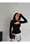 Women's Black Twist Detail Blouse - 3