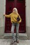 Women's Stretch Fabric Straight Fit Gray Jean Pants