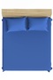 Makiteks 100% Cotton Blue 160X200+2*(50X70) cm Double Fitted Sheet Set