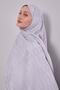 Gray Cut-Stripe Blue Jacquard Shawl