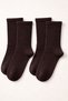 2 Pairs Burun Stitch-Free Bitter Brown Women's Tennis Socks
