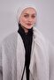 Stone Cut Striped Blue Jacquard Shawl - 3